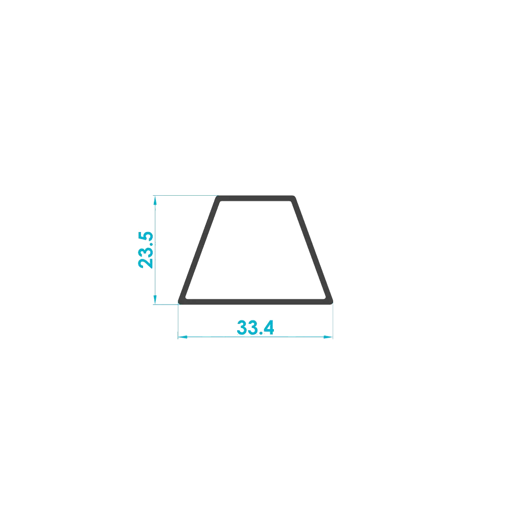 Trapezoidal Rail Clamp Connector Profile (Code: 3894) — Engineering Section Drawing | SolarAlu Global